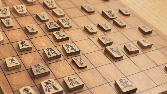 Wooden Shogi Set and Pieces